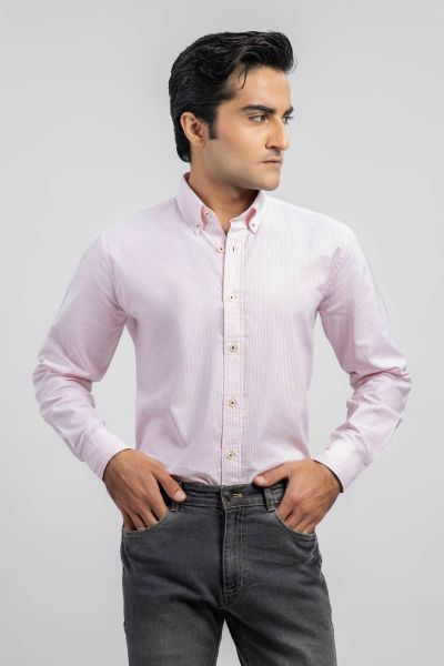Light Pink Oxford Striped Shirt