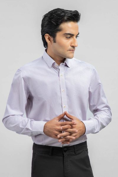 Micro Gingham Checkered Formal Shirt