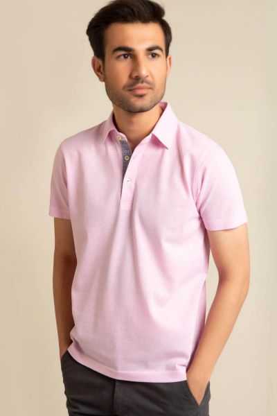 Pink Pique Mercerized Polo - Ss2022