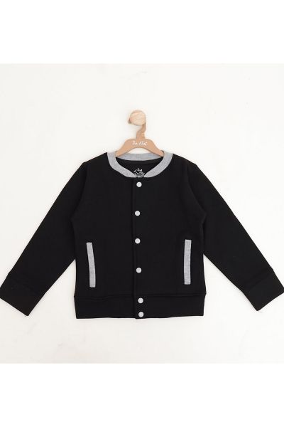 Flat Knit Front Button Jacket