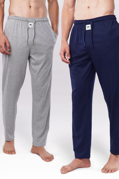 Jersey Pajama - Pack Of 2 Navy Blue And Heather Grey