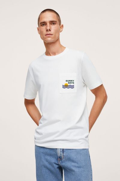 Pocket Printed Cotton T-Shirt