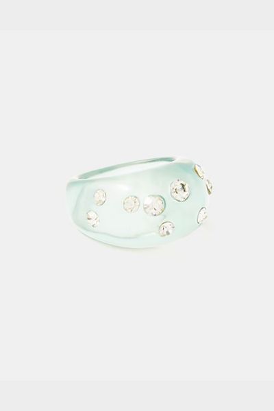Crystal Jelly Ring Green