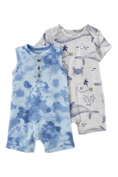 2-Pack Cotton Rompers
