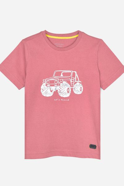 Tea Pink Graphic Printed Casual T-Shirt