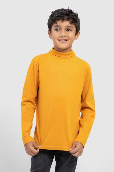 Mustard High Neck With Long Sleeves - Unisex