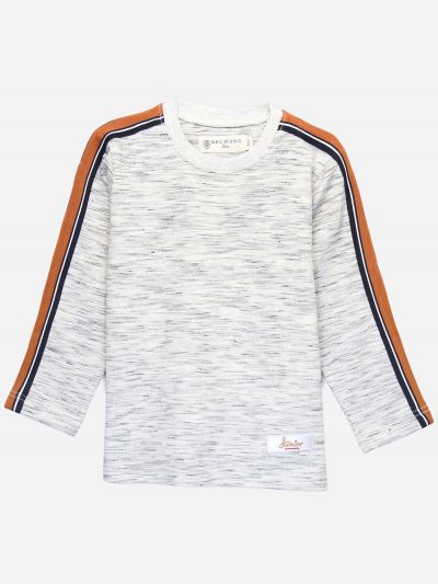 Inject Patterned Sweatshirt With Orange Stripe Detailing