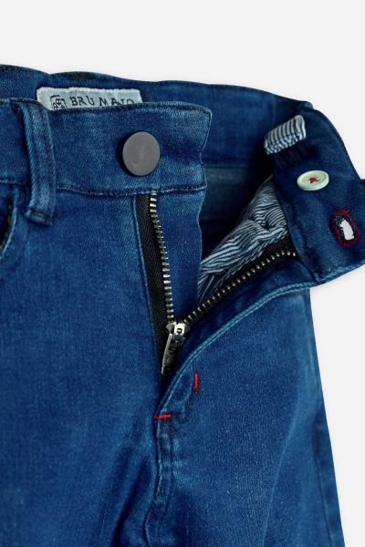 Blue Slimfit Casual Jeans With Detailing