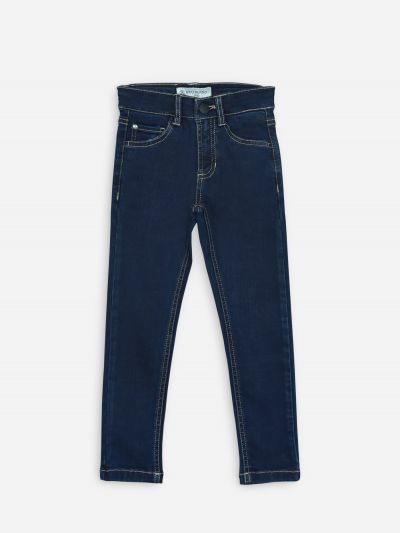 Navy Blue Micro Modal Slimfit Casual Jeans