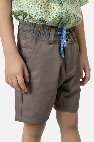 Khaki Cotton Casual Shorts