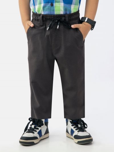 Brown Structured Jogger Pant