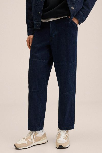 Tapered loose cropped jeans