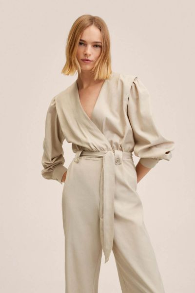 Lyocell jumpsuit with belt