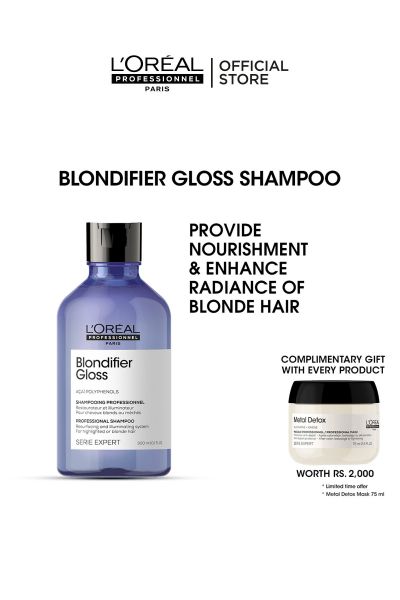L'Oreal Professionnel Serie Expert Blondifier Shampoo 300 ML - For Highlighted & Bleached Hair