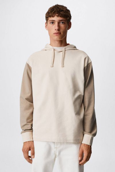 Contrast cotton sweatshirt