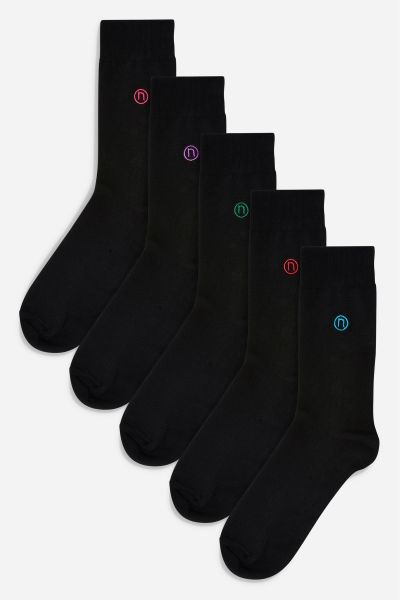 Colour N Logo Socks Five Pack