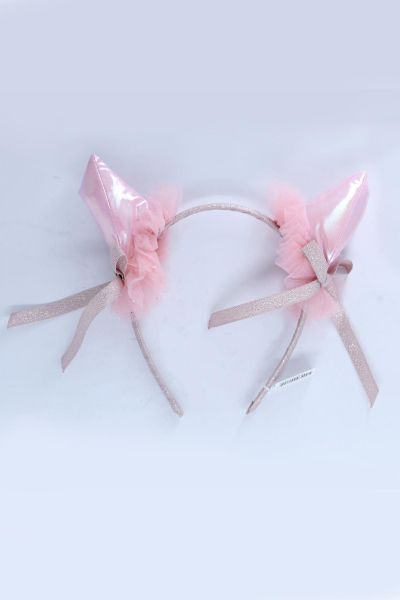 Deer Ear Ribbon Children's Headband - Pink