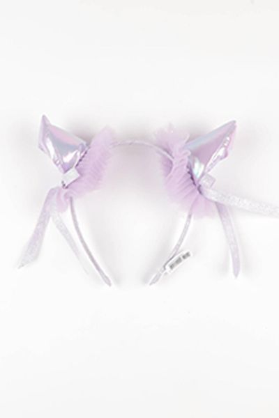 Deer Ear Ribbon Children's Headband - Purple