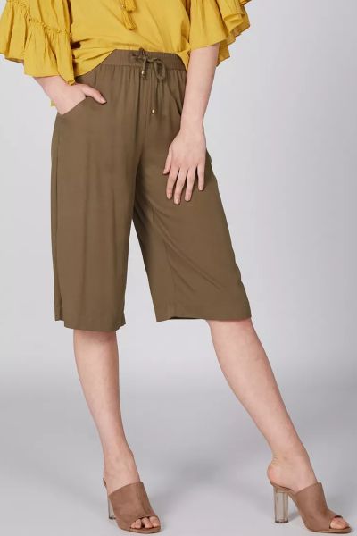Pocket Detail Culottes with Elasticised Waistband and Drawstring