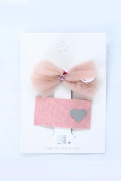 Children's Glitter & Smile Hair Clip Set - Pink