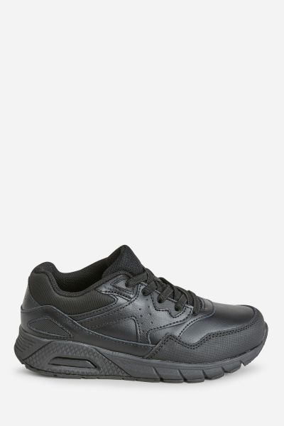 Leather Elastic Lace Bubble Trainers (Older)
