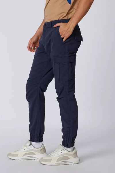 Slim Fit Cuffed Cargo Pants With Pocket Detail
