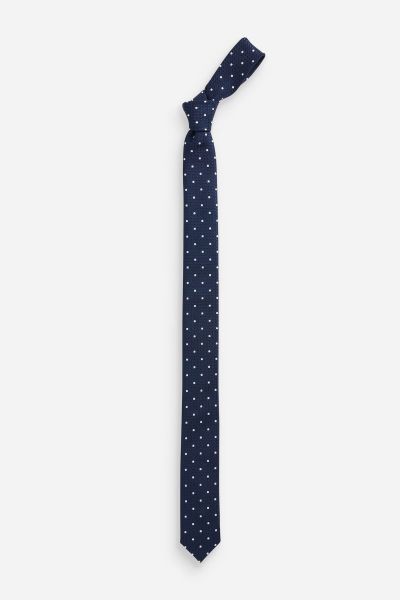 Navy Blue/White Dot Tie