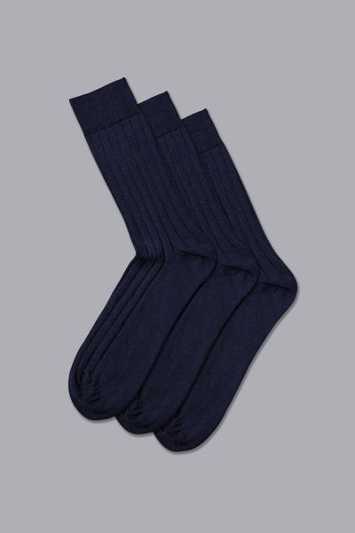 Denim Blue Merino Wool 3 Pack Socks