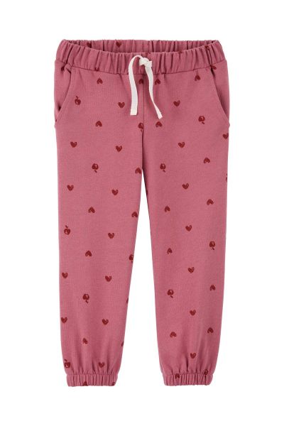 Heart Pull-On French Terry Joggers