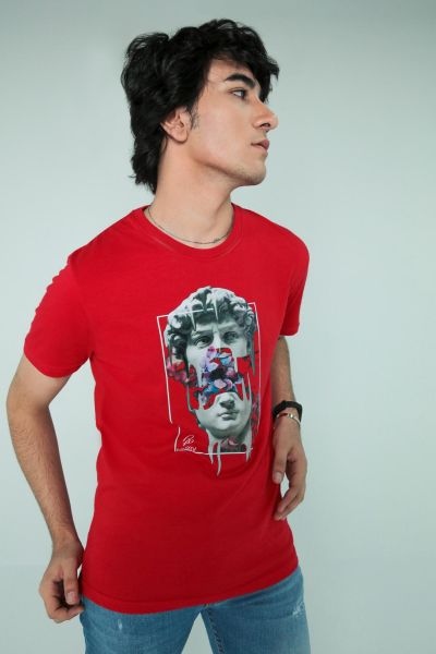 Printed T-Shirt In Red