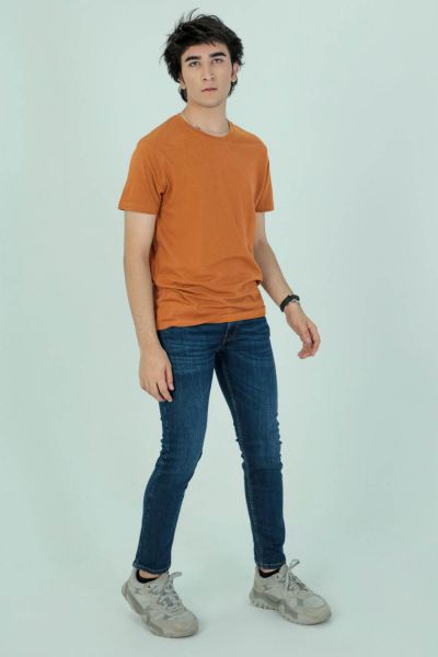 T-Shirt In Orange Melange