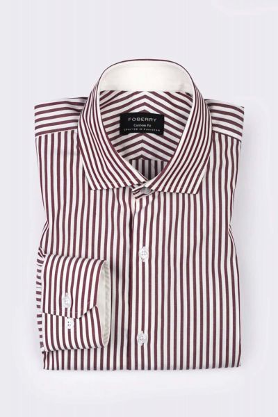 Burgundy Stripes Shirt   