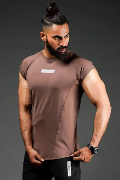 Cap Sleeves Tshirt - Pecan Brown