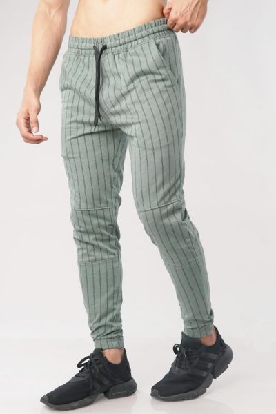 Double Striped Cut And Sew Joggers Pants