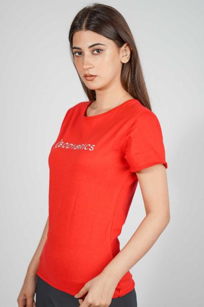 Embroidered Logo T-Shirt - Red