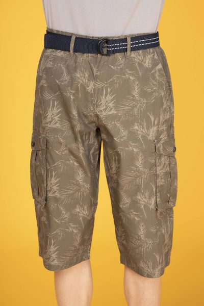 Printed Barmuda Shorts With Detachable Belt