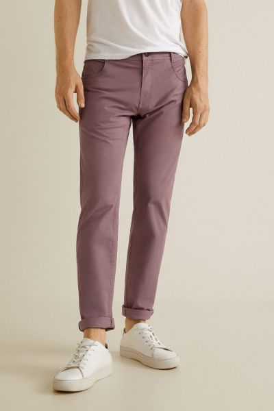 Slim-Fit 5 Pocket Cotton Trousers