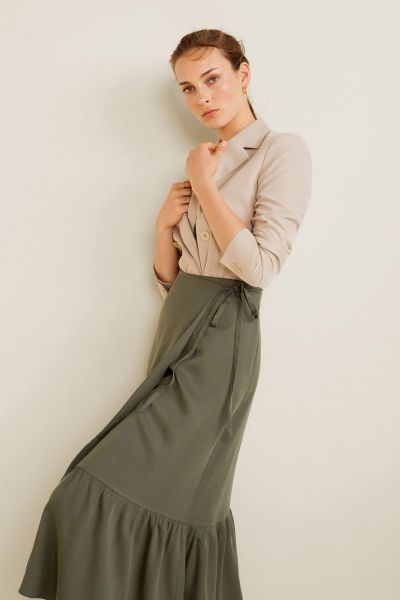 Soft Fabric Midi Skirt