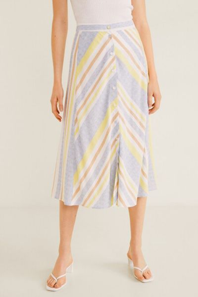 Multicolor striped skirt