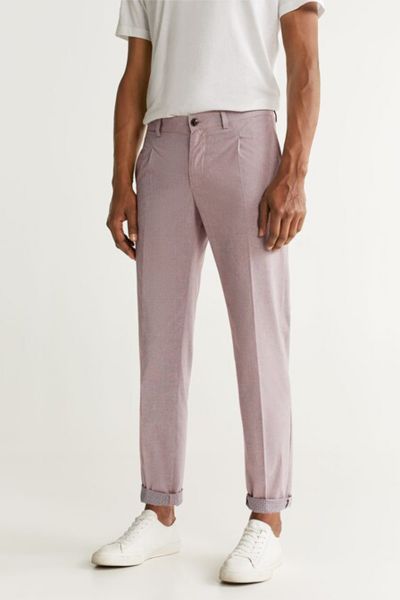 Tapered Fit Pleated Trousers