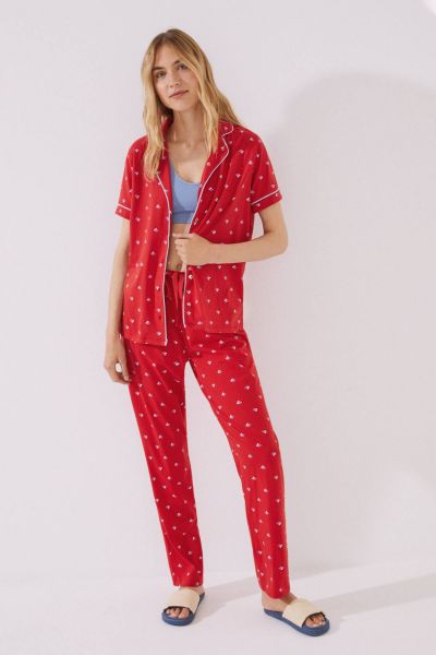 Classic Red Cotton Mickey Mouse Pyjamas