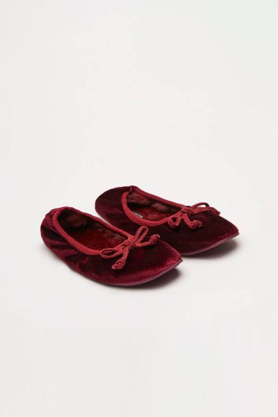 Garnet Bow Ballerina Shoes