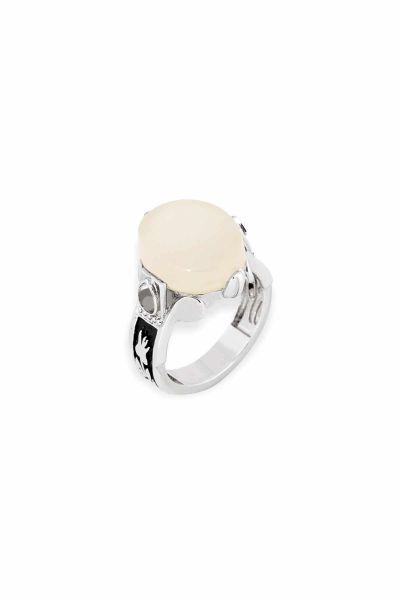 Chalcedony Floral Ring