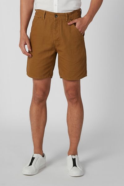Slim Fit Plain Shorts with Pocket Detail and Belt Loops