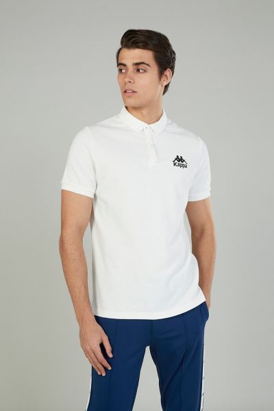 Kappa Printed T-shirt with Polo Neck and Short Sleeves
