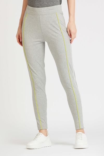 Solid Leggings with Tipping Detail and Elasticised Waistband