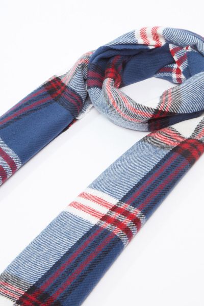 Chequered Scarf with Fringes