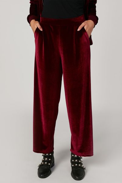 Wide Fit Textured Mid Waist Palazzo Pants with Pocket Detail