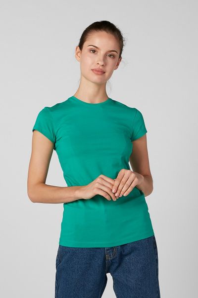 Plain T-shirt with Round Neck and Short Sleeves