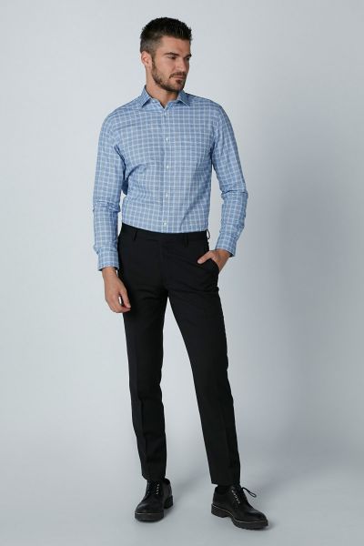 Chequered Shirt with Chest Pocket Detail and Long Sleeves